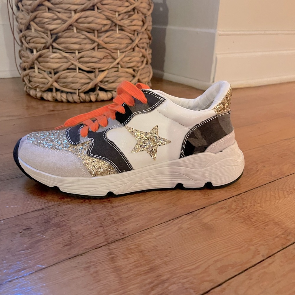 Vici Brand Camo and Glitter Sneakers